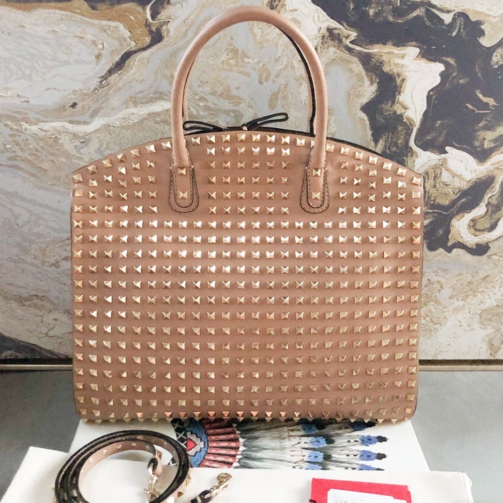 Valentino Allover Rockstud Dome Satchel - Picture 8 of 8